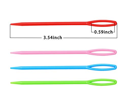 Large Eye Plastic Sewing Needles Set