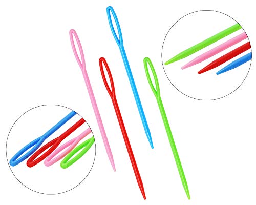 Large Eye Plastic Sewing Needles Set