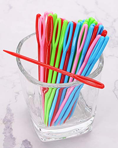 Large Eye Plastic Sewing Needles Set