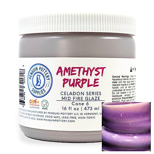 Glossy Translucent Amethyst Ceramic Glaze Pottery