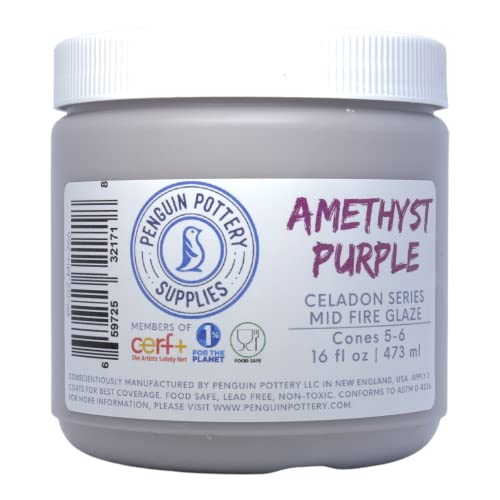 Glossy Translucent Amethyst Ceramic Glaze Pottery