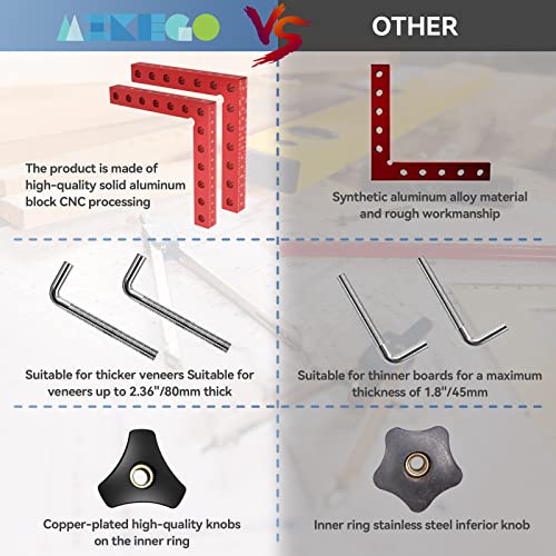 90-Degree Woodworking Corner Clamps (4 Pack)