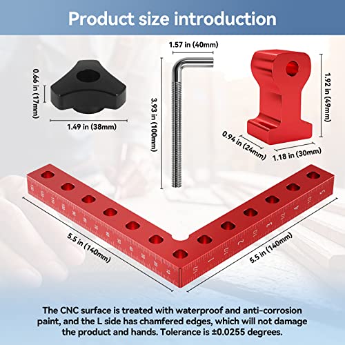 90-Degree Woodworking Corner Clamps (4 Pack)