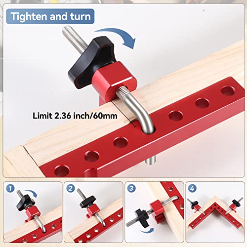 90-Degree Woodworking Corner Clamps (4 Pack)