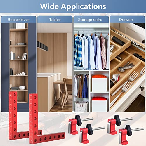 90-Degree Woodworking Corner Clamps (4 Pack)