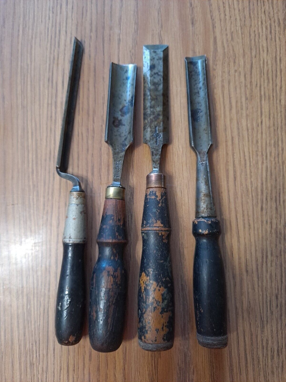 Set of 4 Vintage Woodworking Chisels