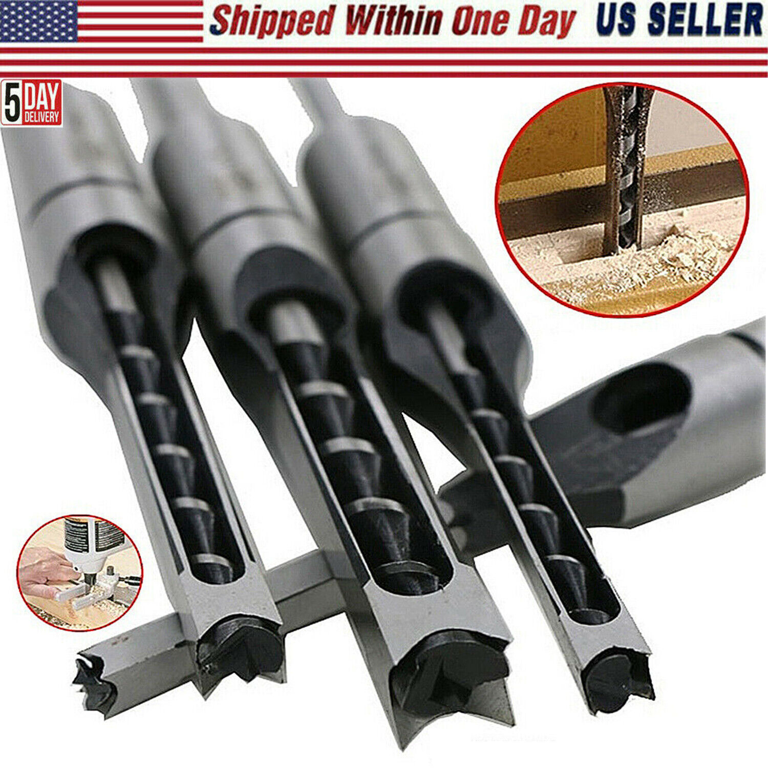 Traditional Woodworking Square Hole Chisel Set