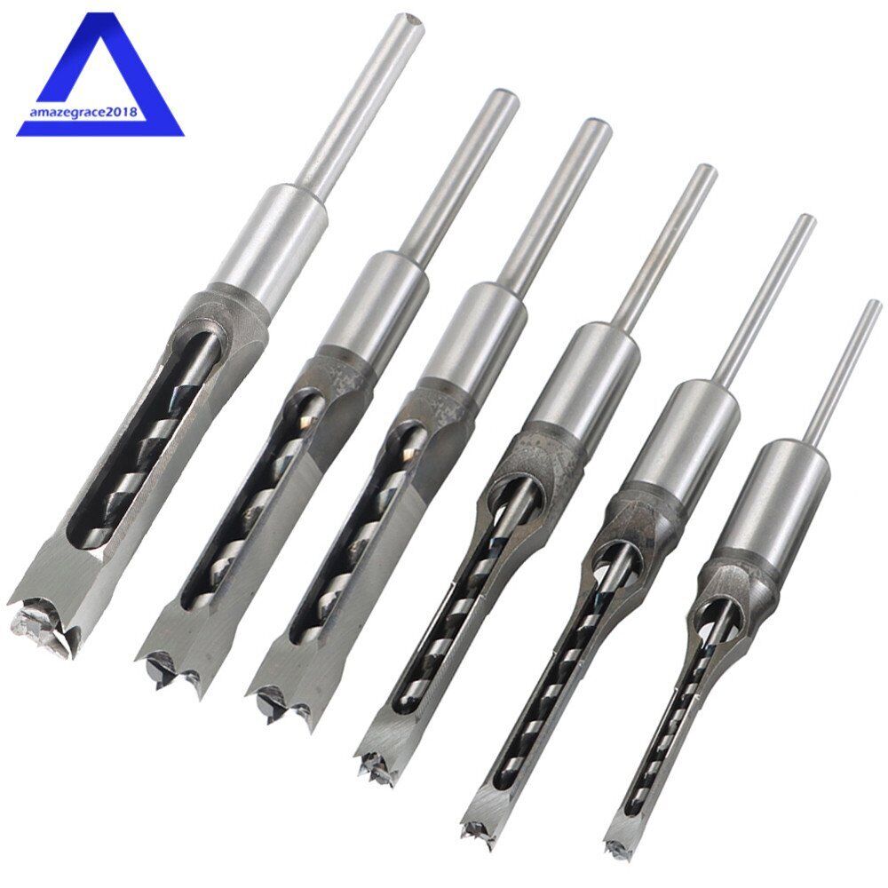 6-Piece Woodworking Chisel Set with Square Bits