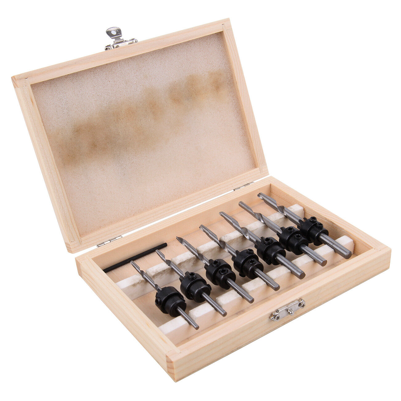 22-Piece Woodworking Countersink Set with Tapered Drill Bits