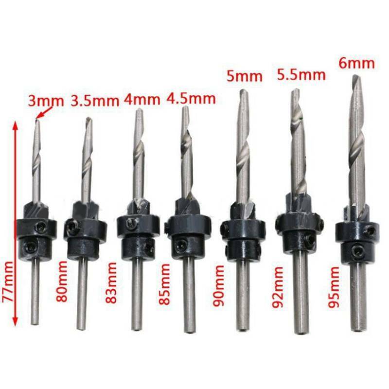 22-Piece Woodworking Countersink Set with Tapered Drill Bits