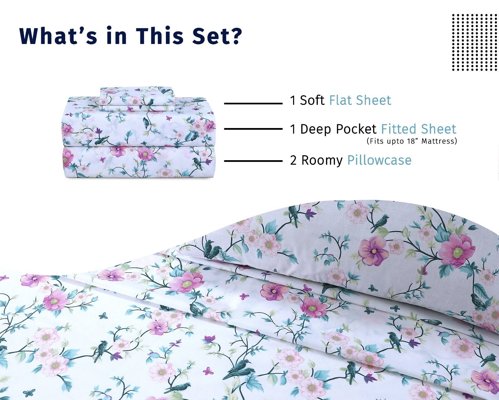 Soft Cotton Percale Sheets - 300 Thread Count