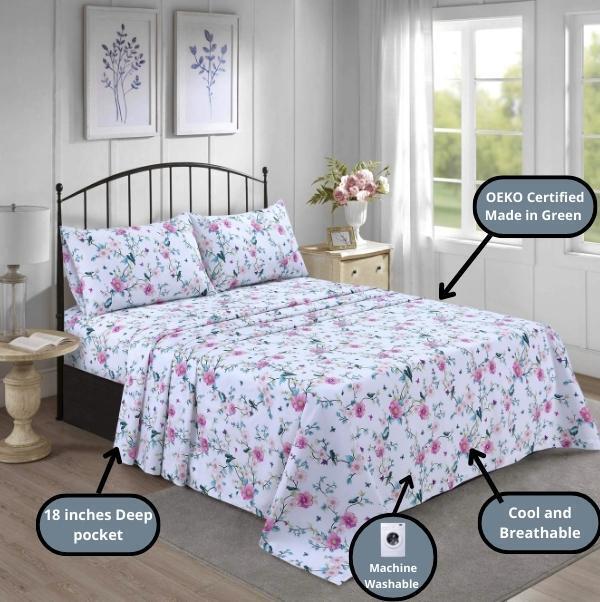 Soft Cotton Percale Sheets - 300 Thread Count