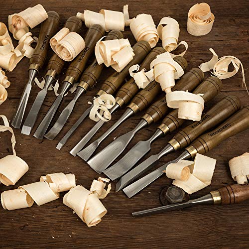 12-Piece Razor Sharp Wood Carving Set with Box