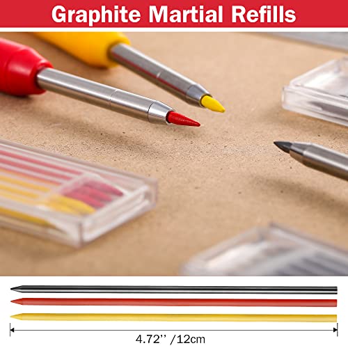 Traditional Carpenter Pencil Set with Refills & Sharpener
