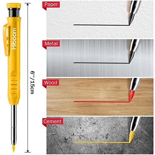 Traditional Carpenter Pencil Set with Refills & Sharpener