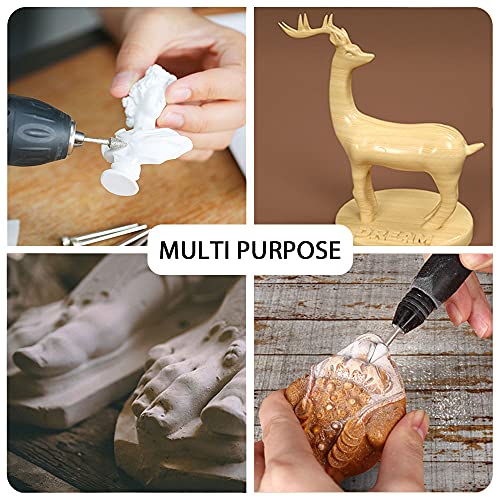 20-Piece Diamond Burr Set for Stone Carving & Engraving