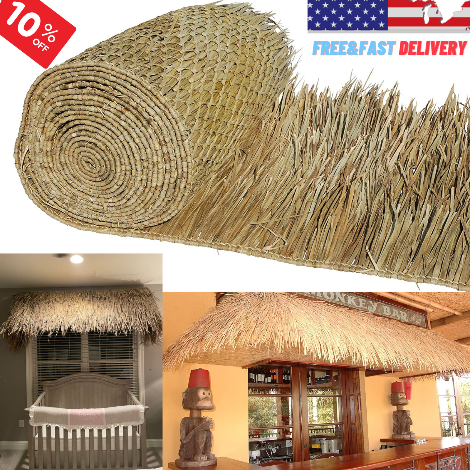 Mexican Palm Thatch Rolls