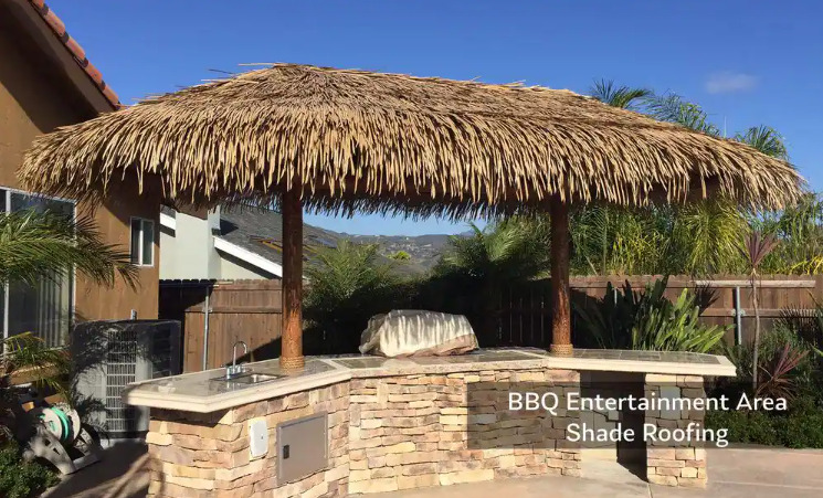 Mexican Palm Leaf Tiki Hut Runner Roll