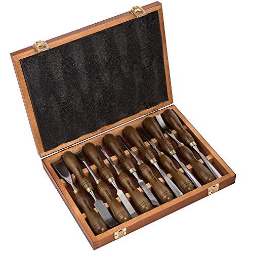 12-Piece Razor Sharp Wood Carving Set with Box