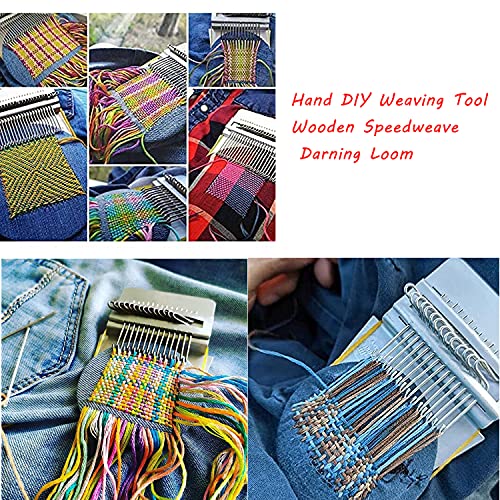 Wooden Darning Loom for DIY Mending & Weaving