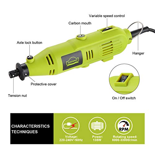 Multi-Functional Rotary Tool Kit with 233 Accessories