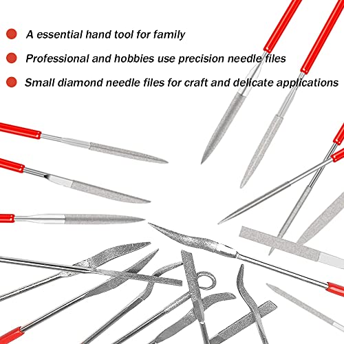 20-Piece Diamond Needle File Set for Crafts