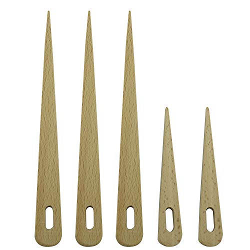 5pc Wooden Weaving Needles for DIY Tapestry Crafts