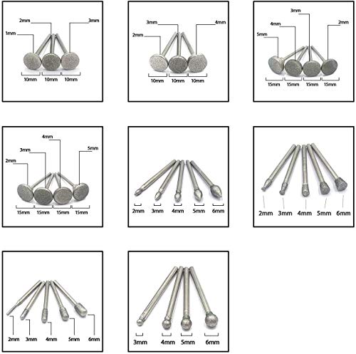 50-Piece Diamond Rotary Tool Set for Engraving & Carving