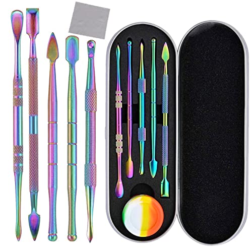 Rainbow Double-Sized Carving Tool Kit with Silicone Container