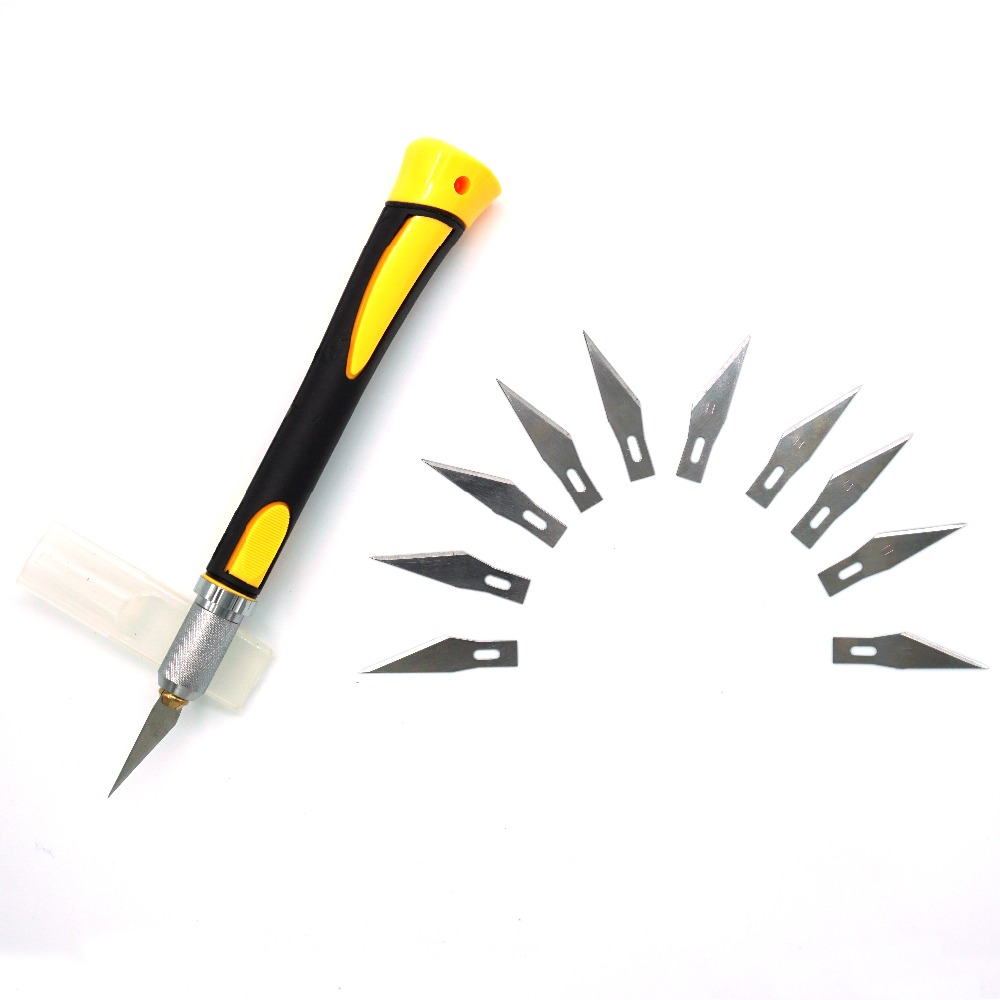 Metal Scalpel with 11 SK5 Blades for Traditional Mastercrafts