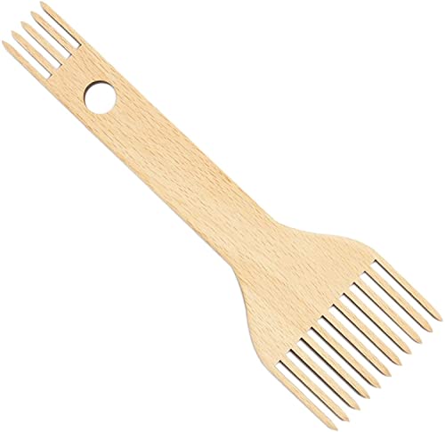 Double-Ended Wooden Weaving Loom Comb for Handcrafts