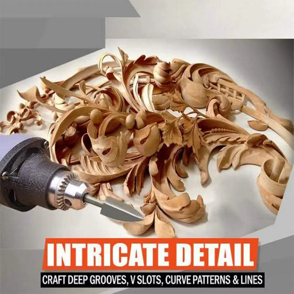 Wood Carving Drill Bit Set: 5Pcs, HSS & Carbide