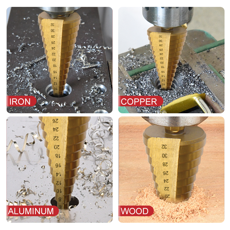 HSS Step Drill Bit Set – Titanium Coated