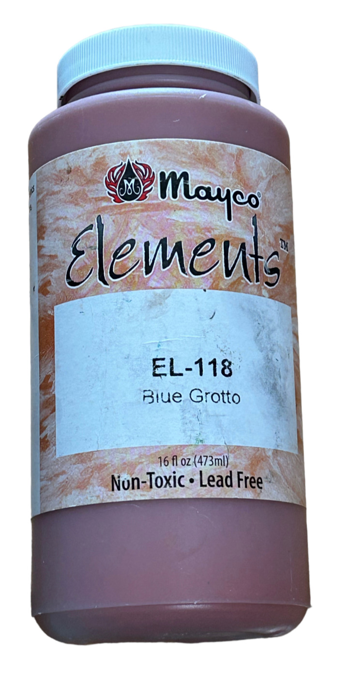 16 Oz Non-Toxic Blue Grotto Glaze for Pottery