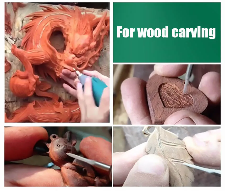 Wood Carving Drill Bit Set: 5Pcs, HSS & Carbide