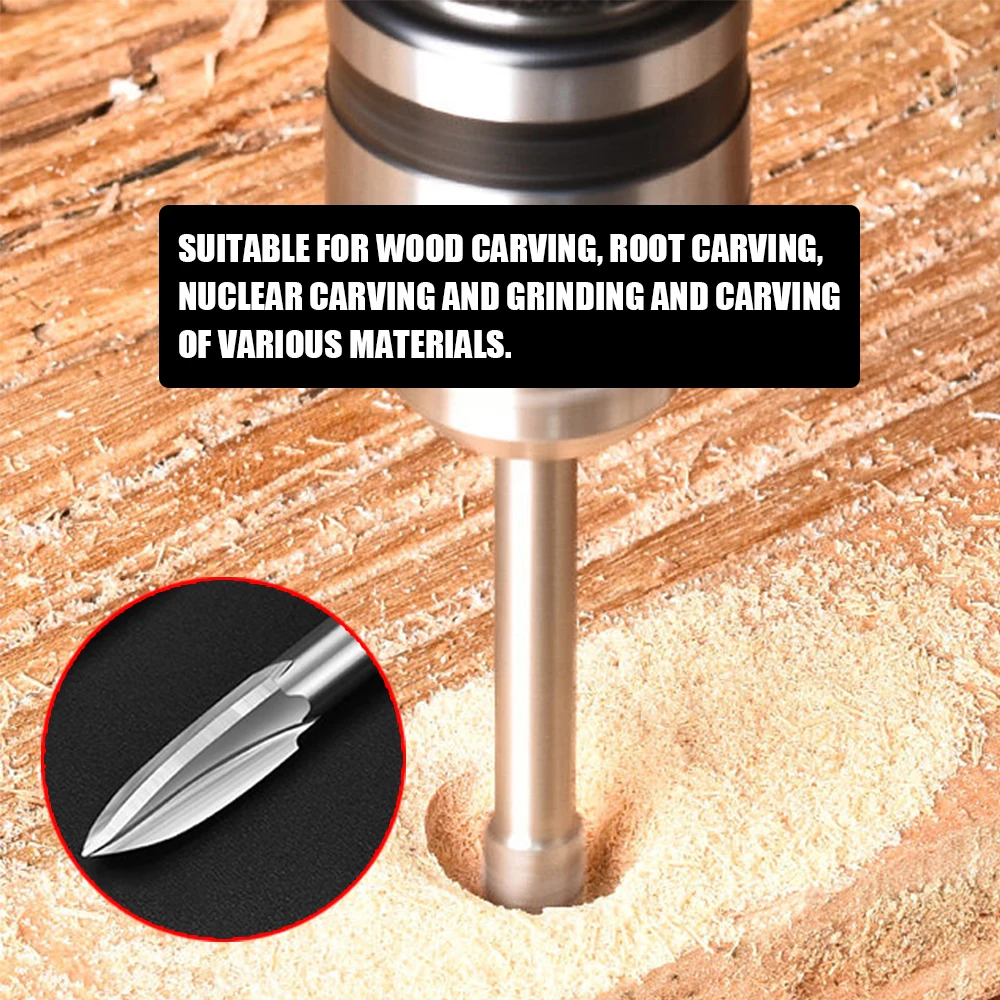 Wood Carving Drill Bit Set: 5Pcs, HSS & Carbide