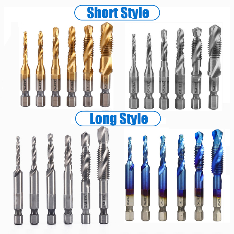 Titanium Plated HSS Tap Drill Bit Set
