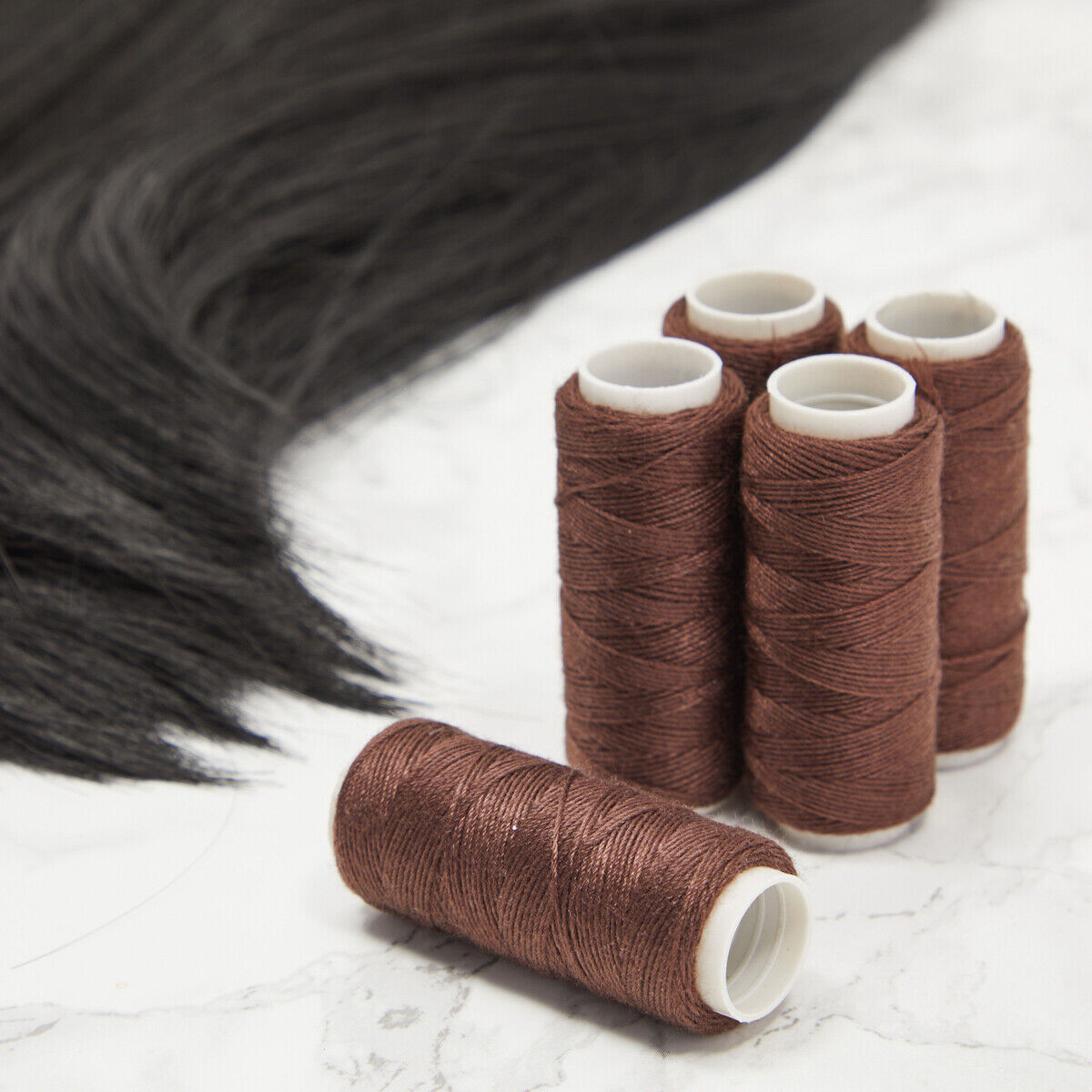 Dark Brown Nylon Thread for Weaving (24 Rolls)