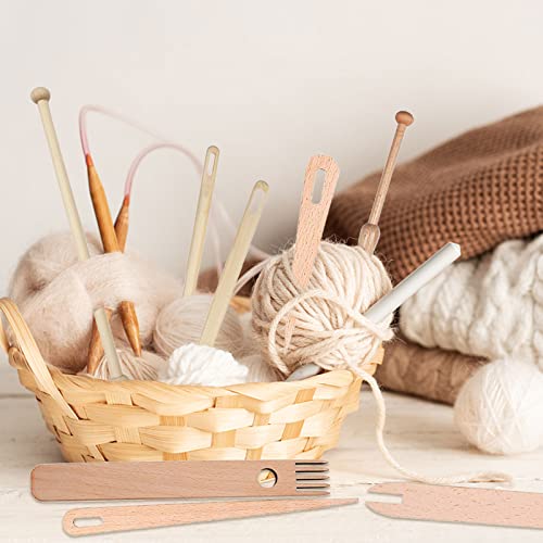 Traditional Wooden Weaving Loom Set - 17 Pieces