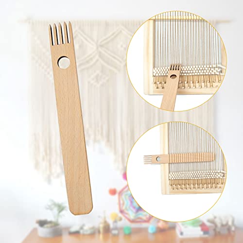 Traditional Wooden Weaving Loom Set - 17 Pieces