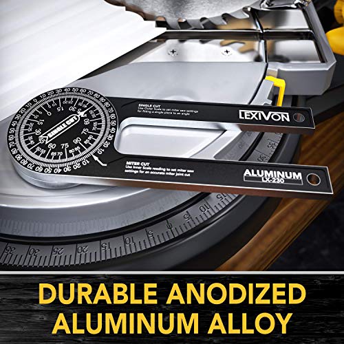 Rust-Proof Aluminum Miter Saw Protractor (7")
