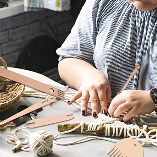 Traditional Wooden Weaving Loom Set - 17 Pieces