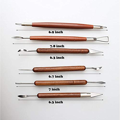 6-Piece Traditional Clay Sculpting Tools