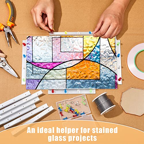 6" Block System & Mixed Push Pins for Stained Glass