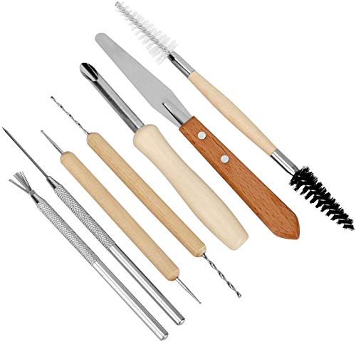 30-Piece Pottery Carving Tool Set with Wooden Handles