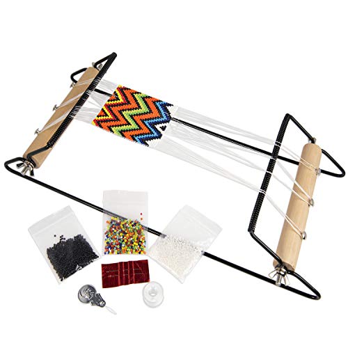 Extra Wide Metal Bead Loom Kit with Beads