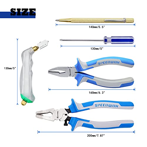 Glass Cutting Tools Kit with Pliers and Cutters