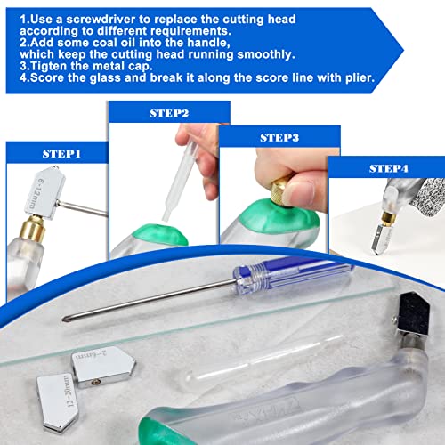 20 pc Glass Cutting Set with Accessories