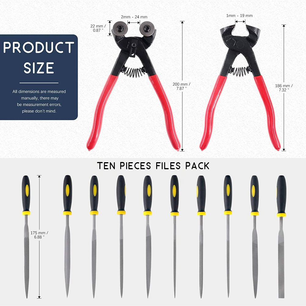 12-Piece Heavy Duty Stained Glass Tool Set