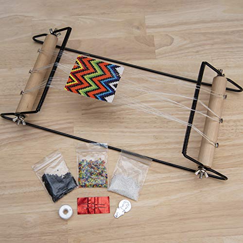 Extra Wide Metal Bead Loom Kit with Beads